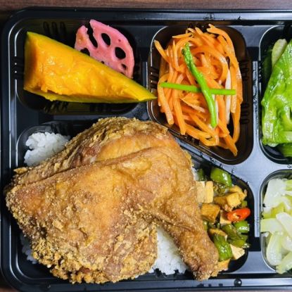 圖片 酥炸嫩雞腿便當